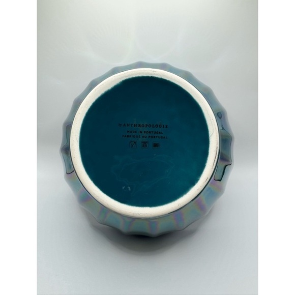 NEW ANTHROPOLOGIE Dark Turquoise Luster Pasta Bowl - Picture 2 of 3